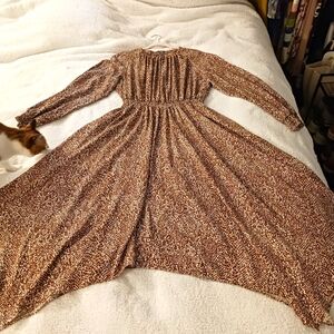 Plus Size Principles Debenhams Animal Print Hanky Hem Dress